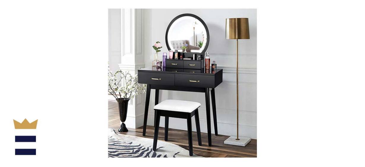 SMOOL Makeup Vanity Desk with Lighted Mirror