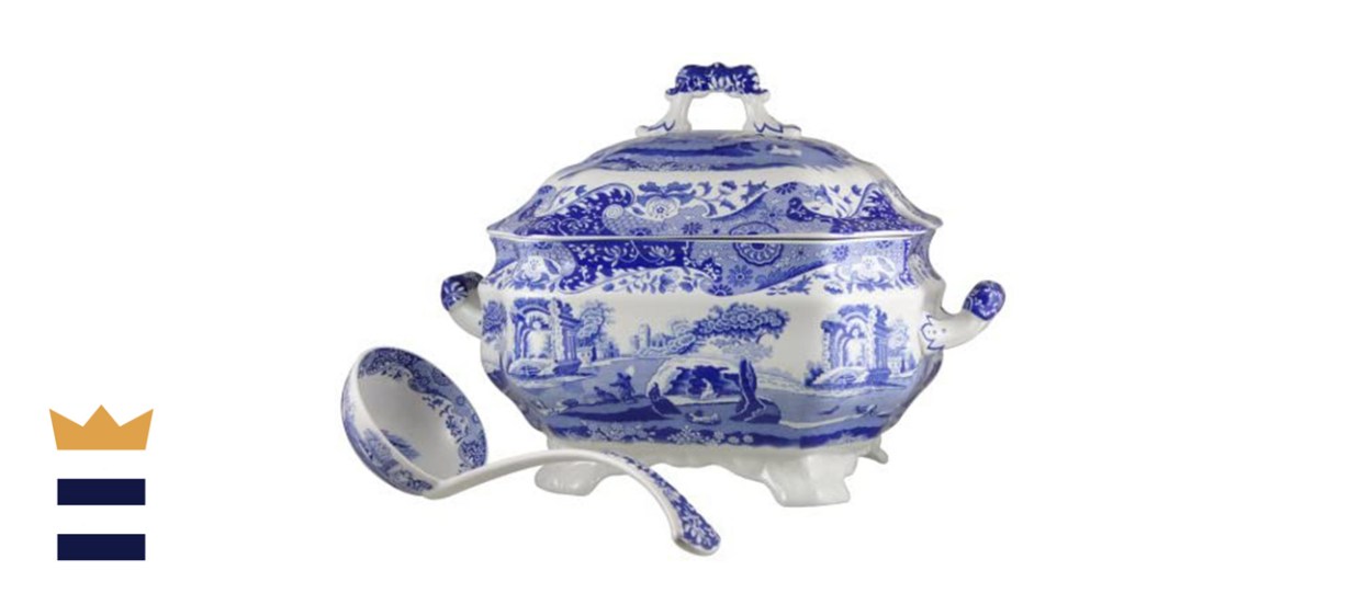 Spode Blue Italian Soup Tureen and Ladle Set