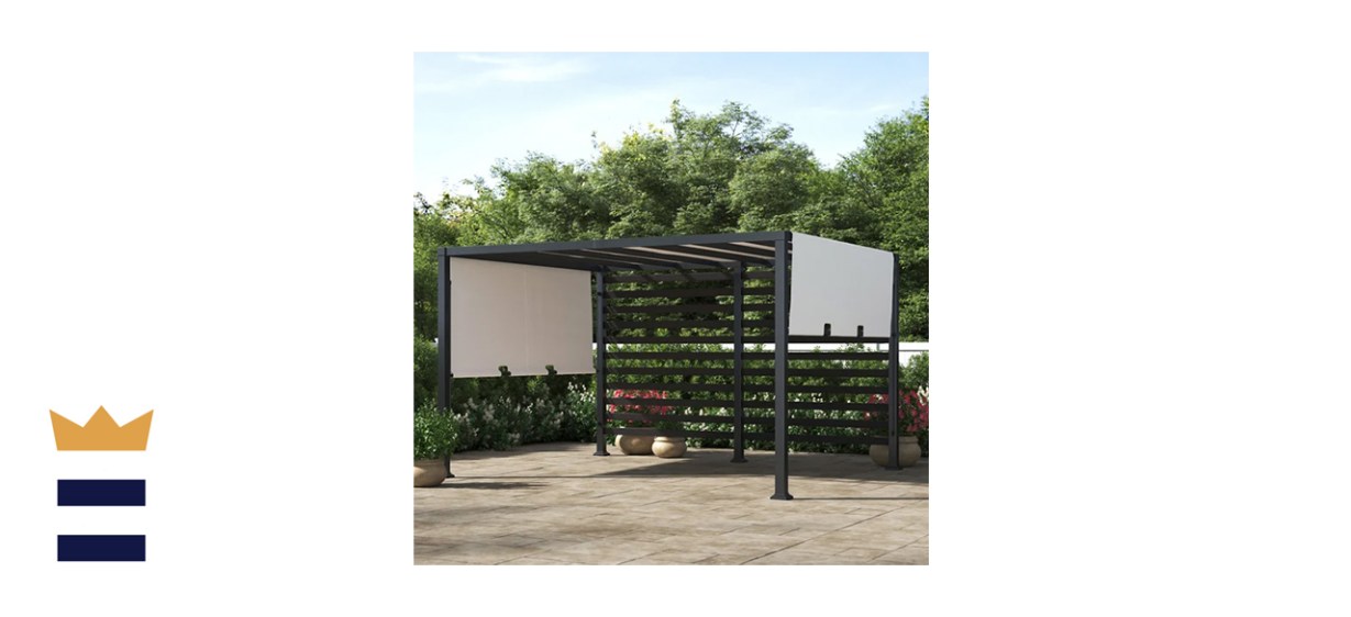 Sunjoy Backyard Steel Pergola With Canopy