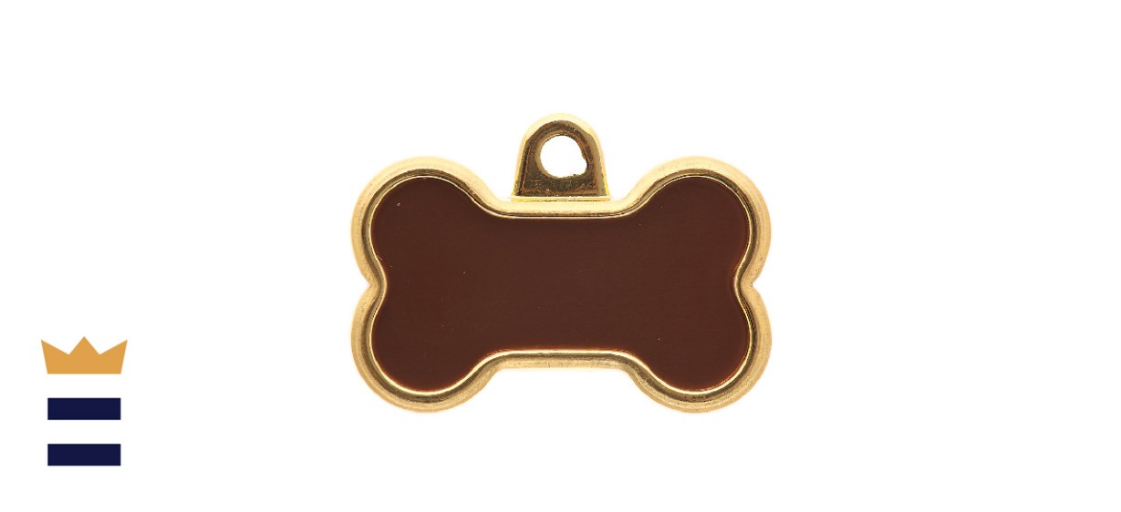 TagWorks® Elegance Collection Gold Bone Personalized Pet ID Tag