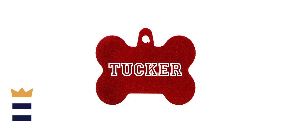 TagWorks® Red Bone Personalized Pet ID Tag