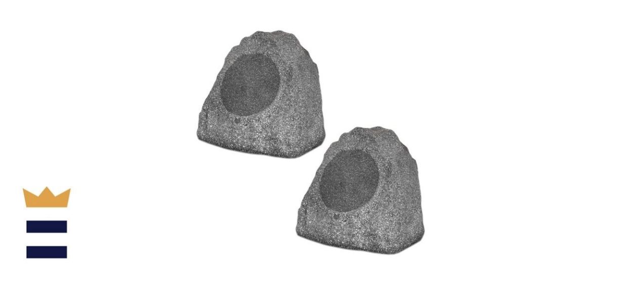 Theater Solutions Outdoor Granite Rock 2-Speaker Set