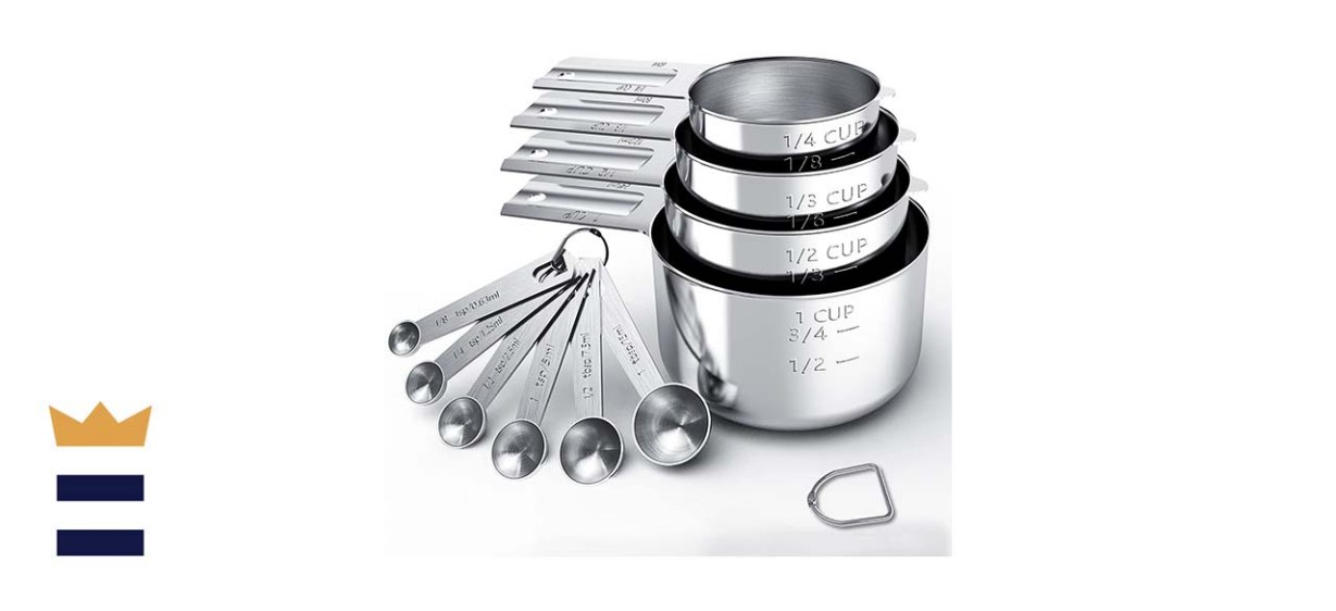 Tiluck Stainless Steel Measuring Cups &amp; Spoons Set