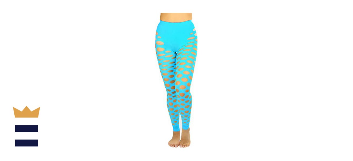 To Be In Style Women’s Fishnet Slashed Leggings