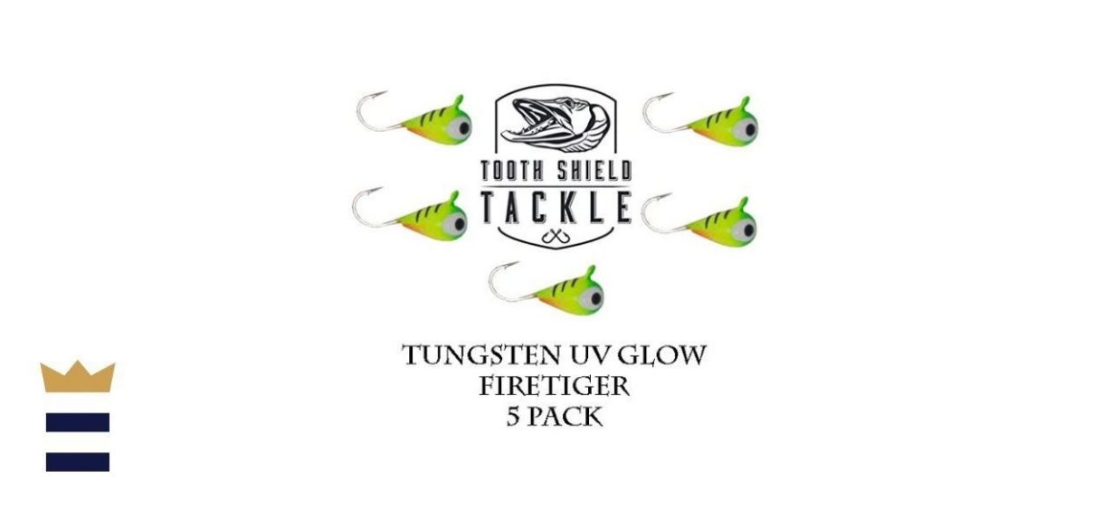 Tooth Shield Tackle Tungsten Ice Fishing Jigs 5-Pack