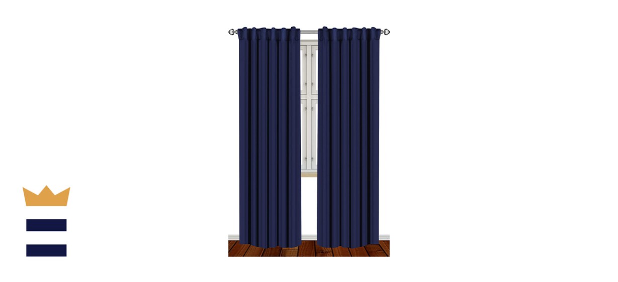 Utopia Bedding Thermal Insulated Navy Blue Blackout Curtains