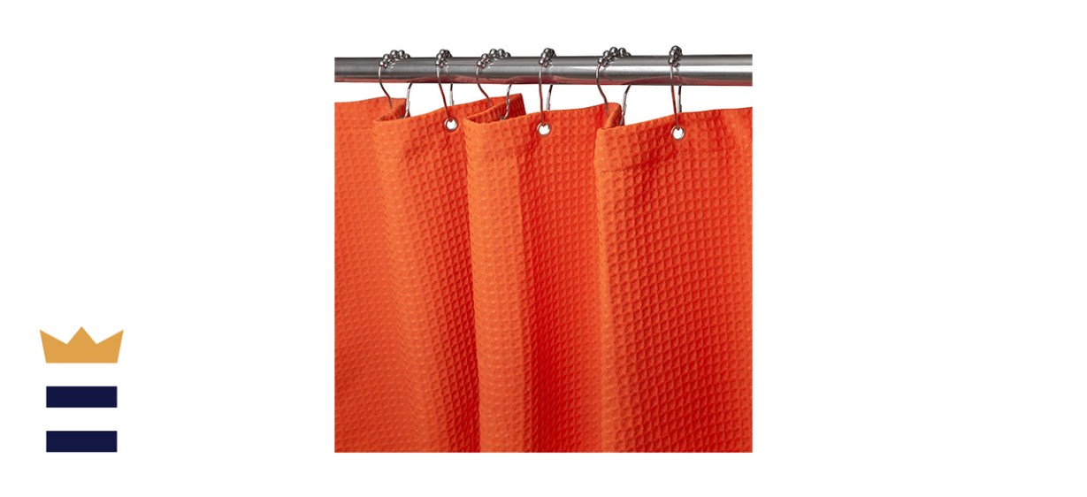 Waffle Shower Curtain with Stainless Steel Hooks