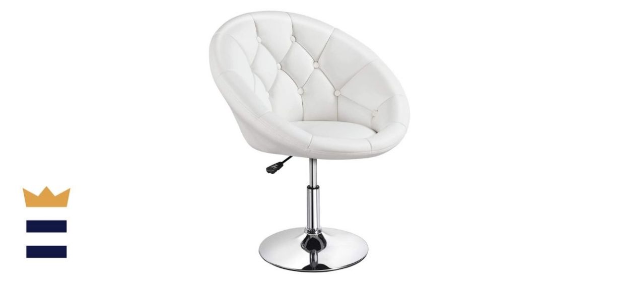 Yaheetech Adjustable Modern Round Vanity Chair