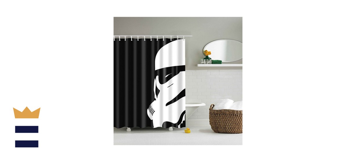 Youni “Star Wars” Stormtrooper Shower Curtain Black Background