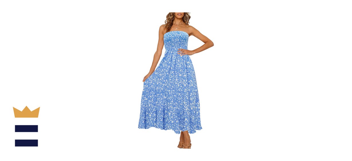 Zesica Summer Boho Strapless Max