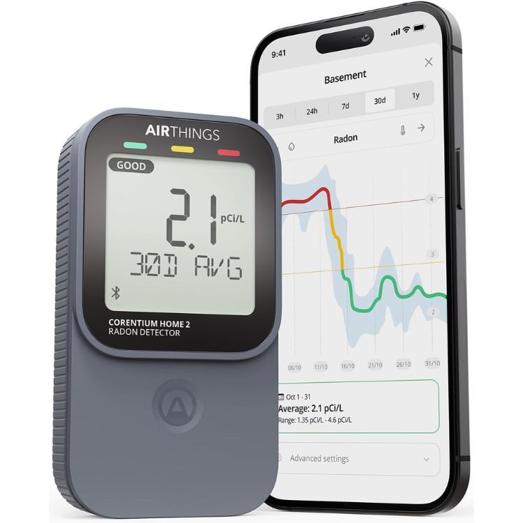 Airthings 325 Corentium Home Smart Digital Radon Detector