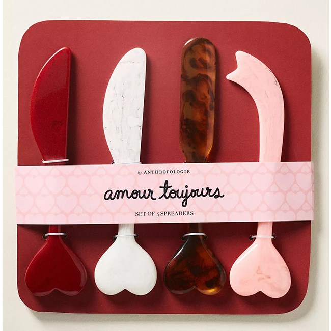 Anthropologie Herzi Resin Cheese Knives, Set of 4