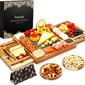 Atsani Cheese Board and Knife Set