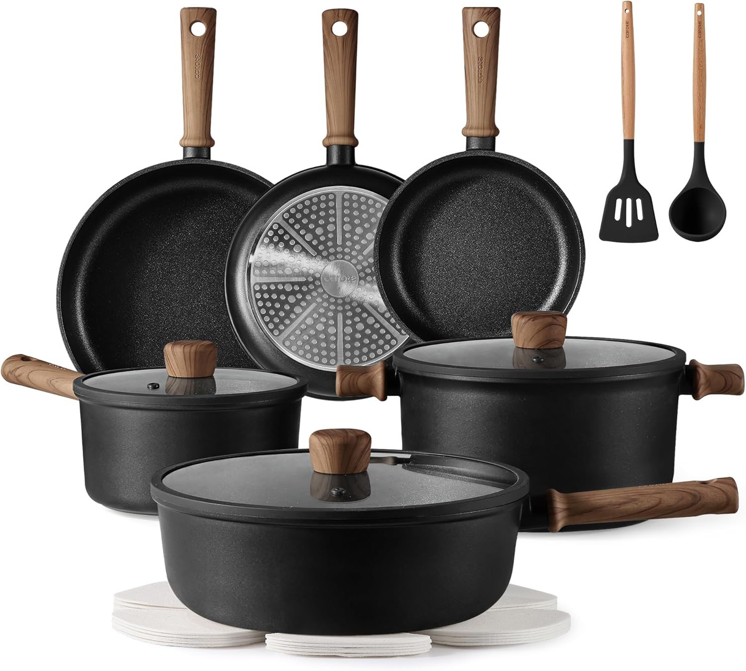 CAROTE Induction Nonstick Pots and Pans 16-Piece Set