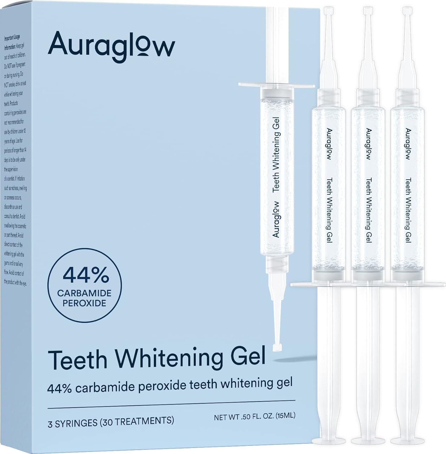 Auraglow Whitening Gel Syringe Refill Pack