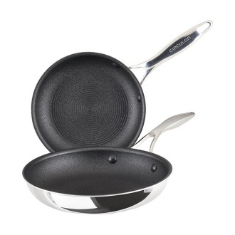 Circulon C1 Series Clad Stainless Steel with ScratchDefense Technology Cookware Nonstick Induction Frying Pans