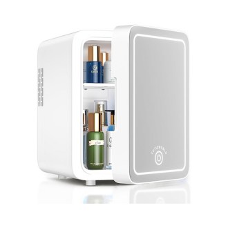 CUTIEWORLD Skincare Fridge With Dimmable LED Light Mirror