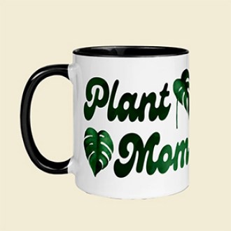 Green Philosophy Plant Mom Mug - Black