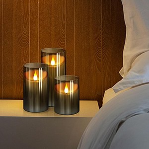 NURADA Flickering Flameless Candles with Remote Timer