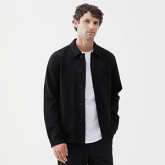 Surfside Supply Co. Dockside Fleece Chore Coat - Black