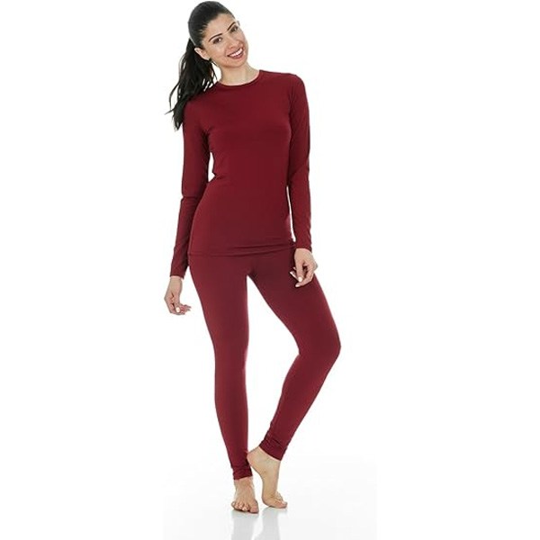 Thermajane Women's Ultra Soft Thermal Underwear Long Johns Set