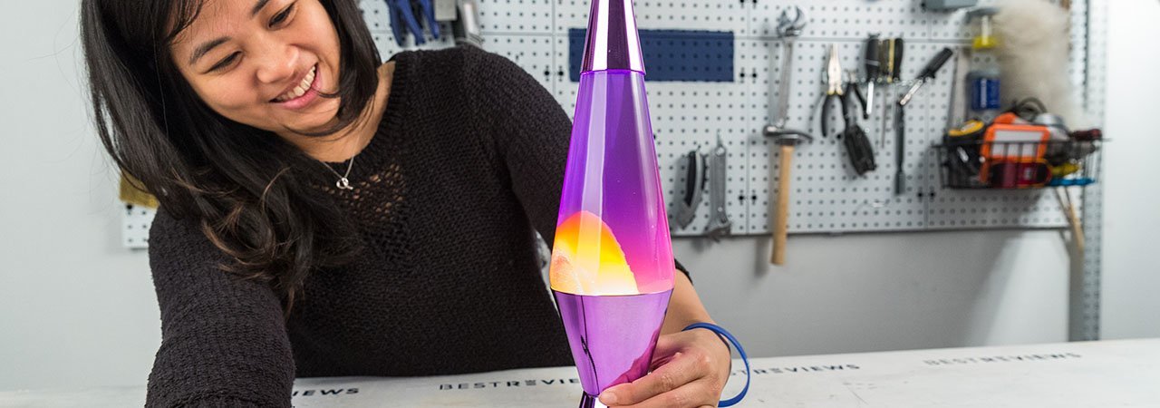 Stitch 16 inch Lava Motion Volcano Lamp, Pink Wax in Purple Liquid