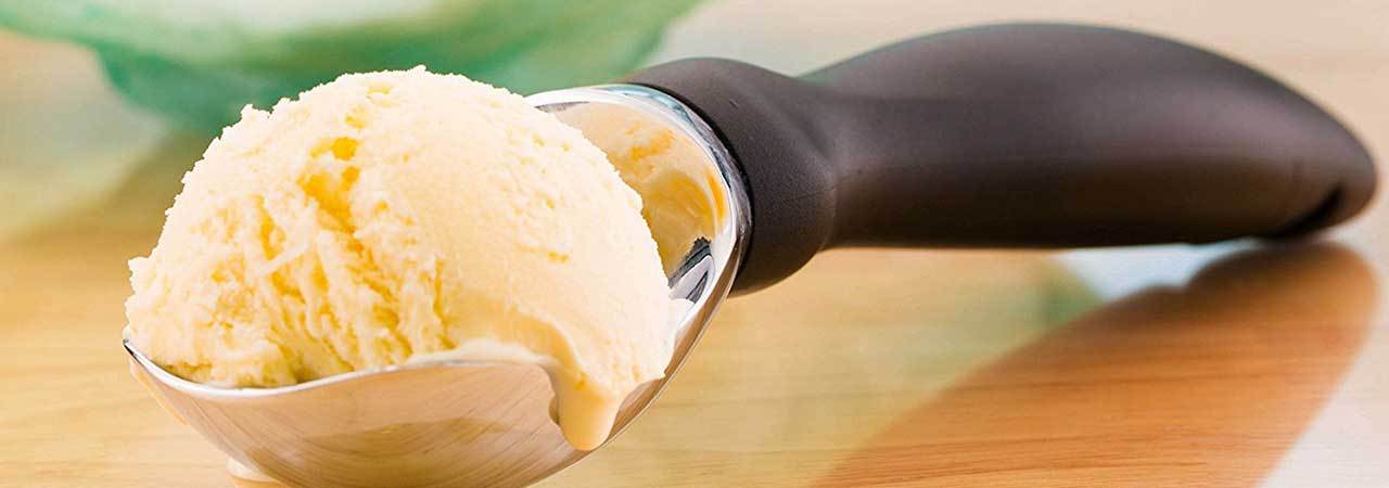 SUMO Ice Cream Scoop Stainless Steel - Ice Cream Scooper with Comfortable  Handle - Black