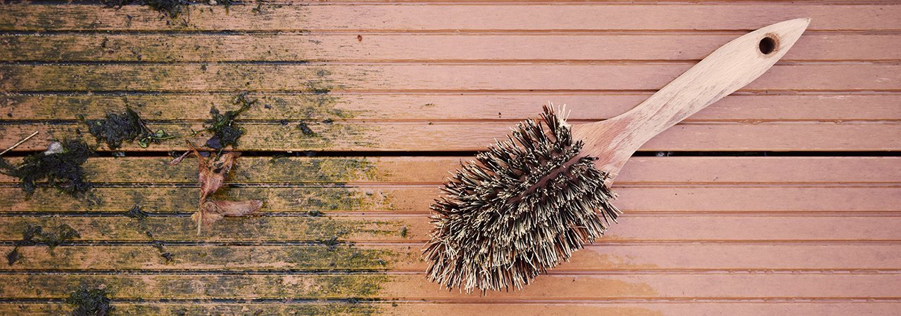 Deck Wash Angled Scrub Brush 10 Length Stiff Aggressive Bristle