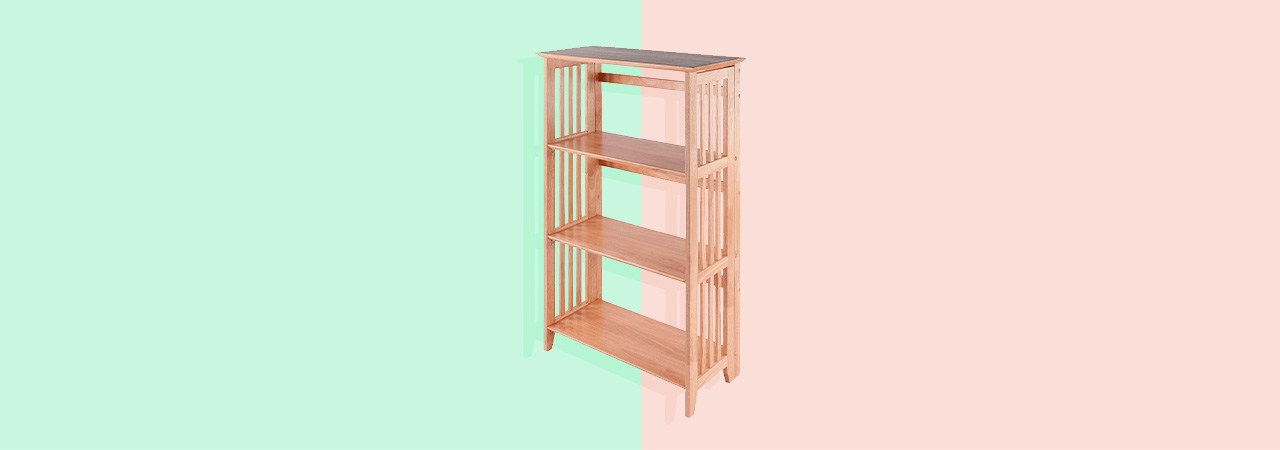 Casual Home 3-Shelf Folding Stackable Bookcase 27.5 Wide - Mahogany