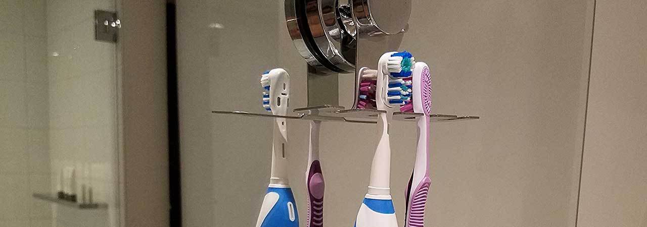  HBlife Small Toothbrush Holder Wall Mounted for