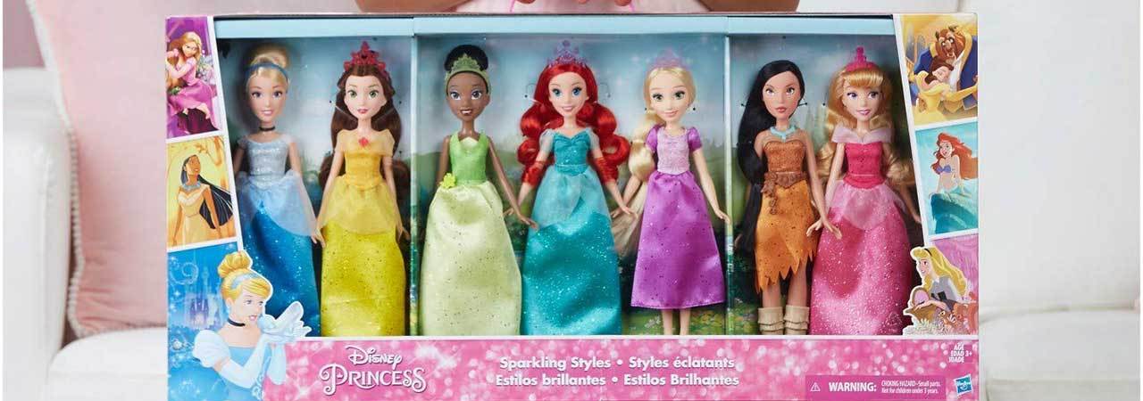 Disney Princess Small Doll Princess Party with 6 Posable Dolls and 13 Tea  Time Accessories