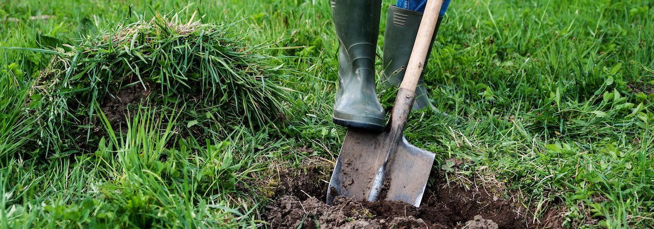 Spear Head Spade - Reinforced Fiberglass Gardening Shovel with Cushioned D Grip