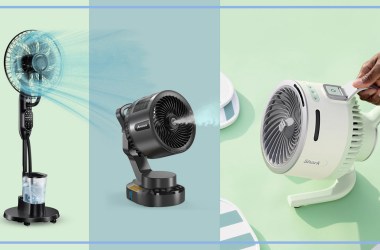Misting fans make the summer heat more bearable — and these are on sale