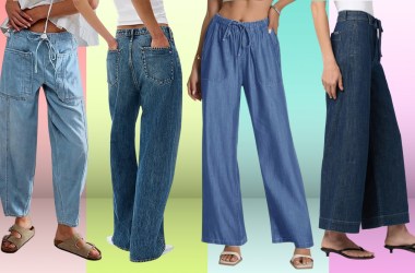 Drawstring jeans are everywhere this summer