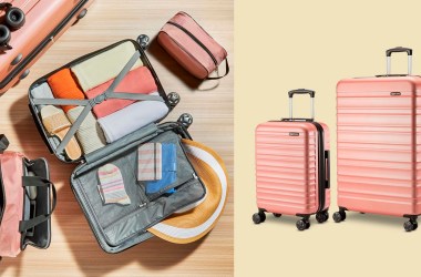 Amazon’s popular ‘Basics’ luggage comes in rose gold