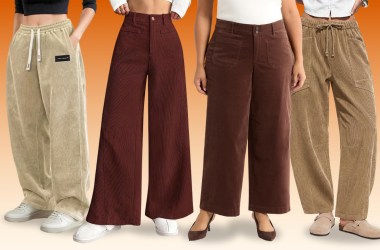 Corduroy pants are trending for fall