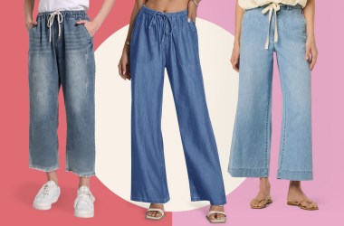 Drawstring jeans are everywhere this summer