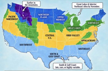 Farmers' Almanac predicts when first snow will fall in every state