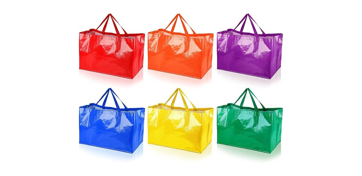 6-Pack Waterproof Plastic Totes