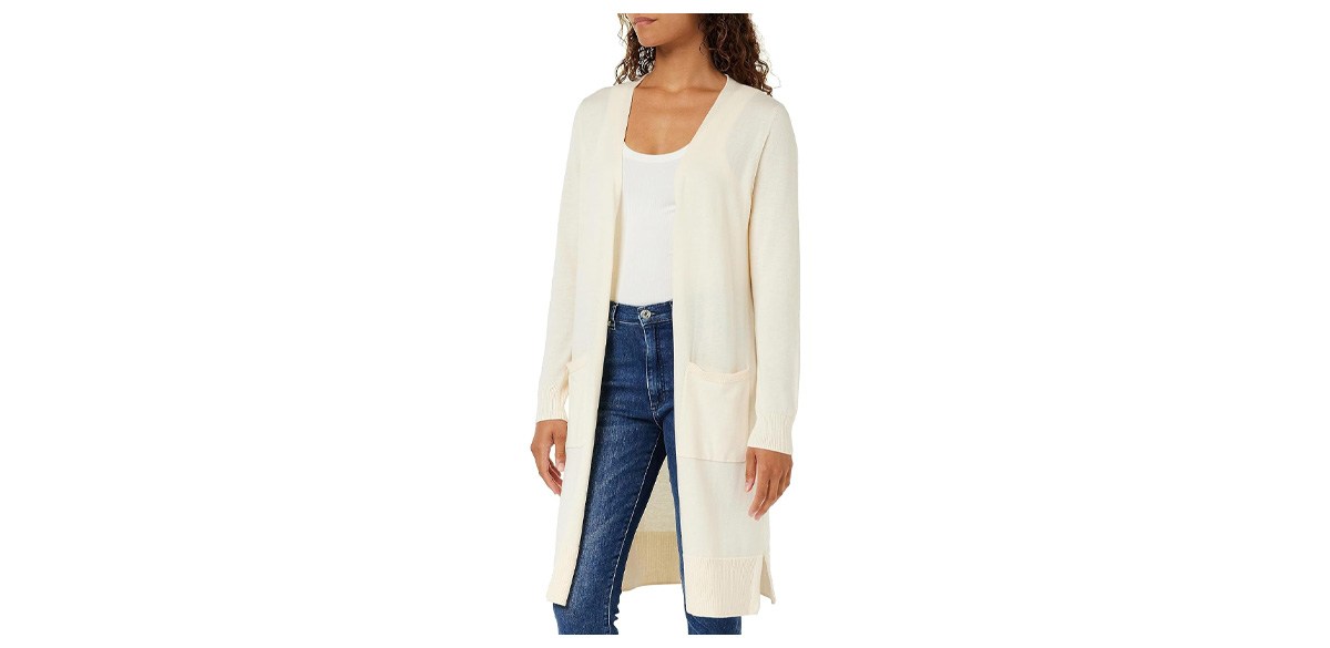 Amazon Essentials Women's Lightweight Longer Length Cardigan Sweater (Available in Plus Size)