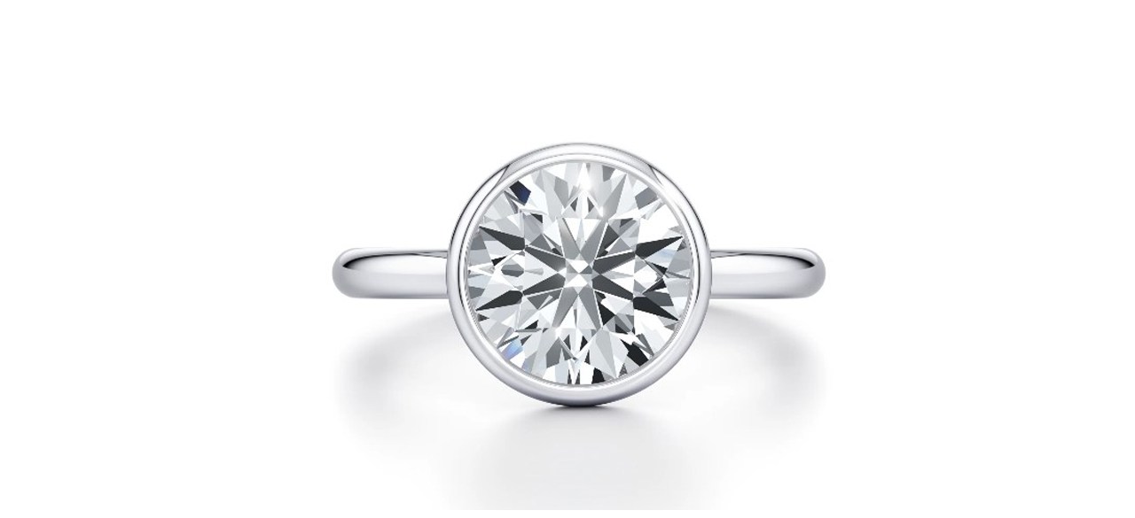 Audrey Bezel Solitaire on white background