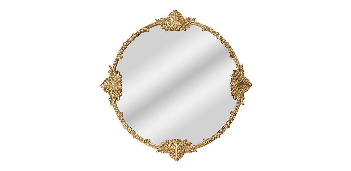 Beautiful Round Ornate Gold Frame Mirror1-Beautiful Round Ornate Gold Frame Mirror