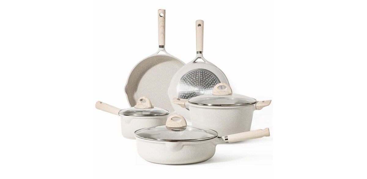 Carote Nonstick Pots and Pans Set, 8 Pcs Induction Kitchen Cookware Sets