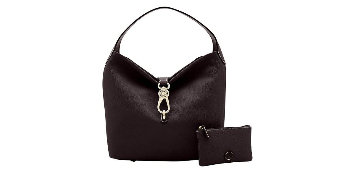 Dooney & Bourke Pebble Grain Leather Logo Lock Shoulder Bag and Coin Purse for Women