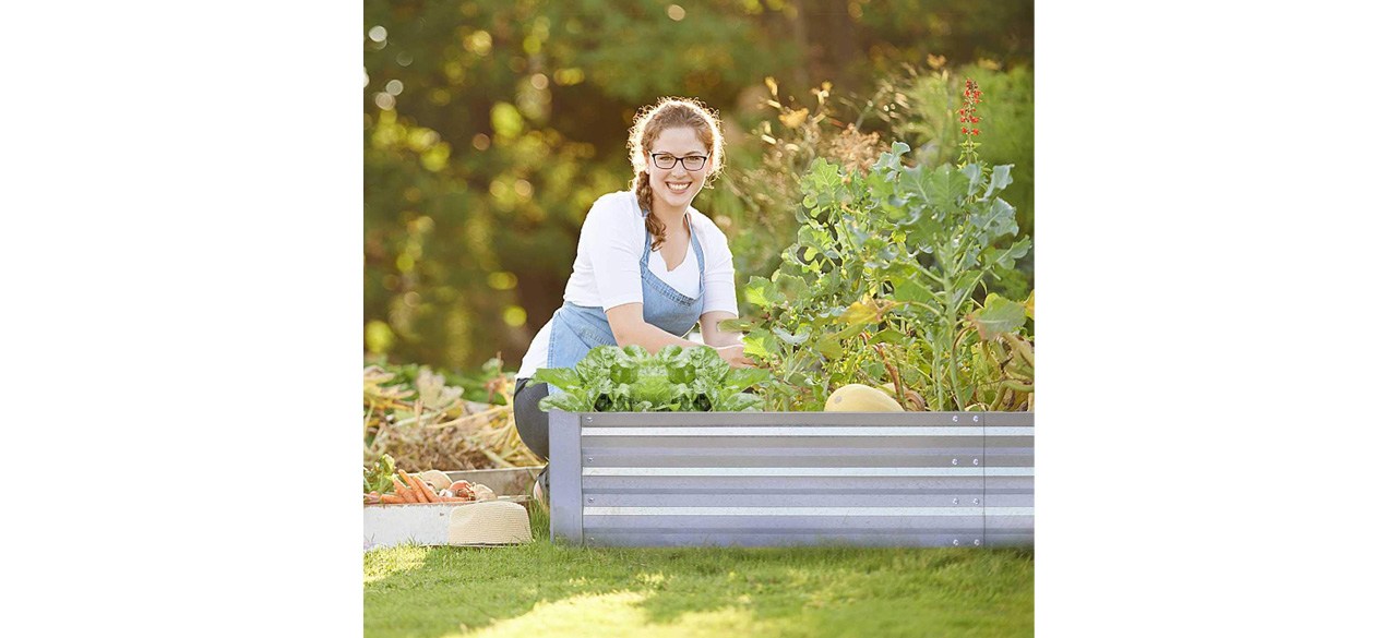 FOYUEE Galvanized Raised Garden Bed