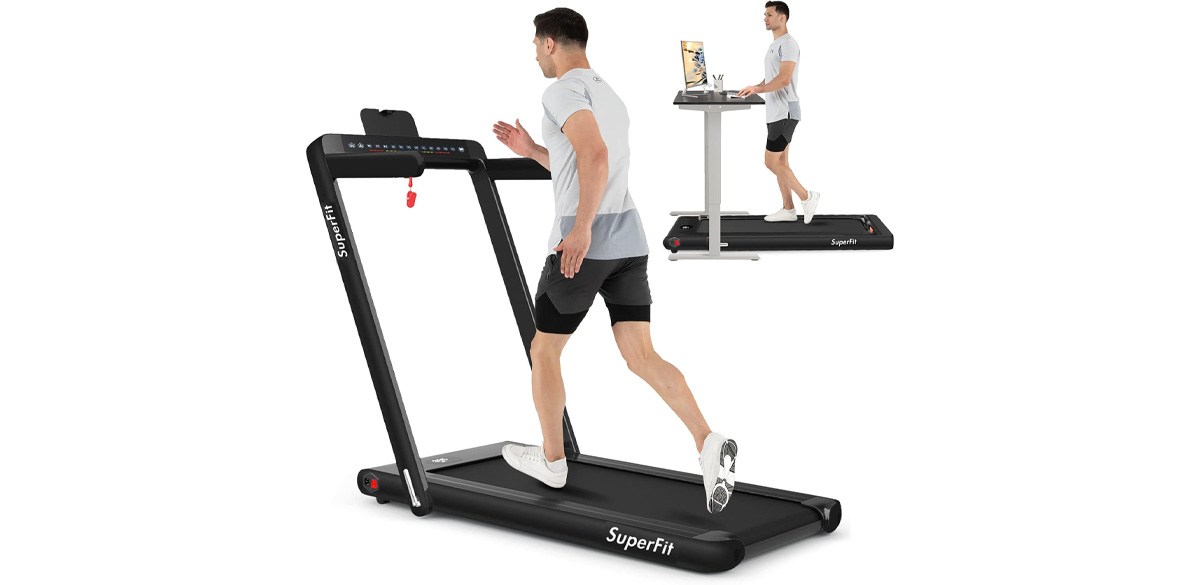 Goplus 2-in-1 Folding Treadmill