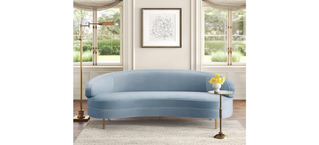 Blue Kelly Clarkson Home Jacqeuline Upholstered Sofa