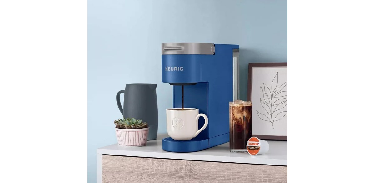 Keurig K-Slim ICED Single Serve Coffee Maker, Alpine Blue