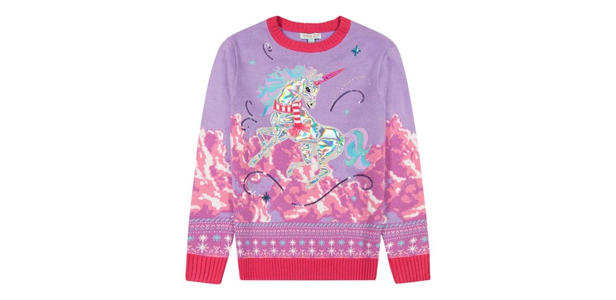 Pink Magical Unicorn Holiday Sweater