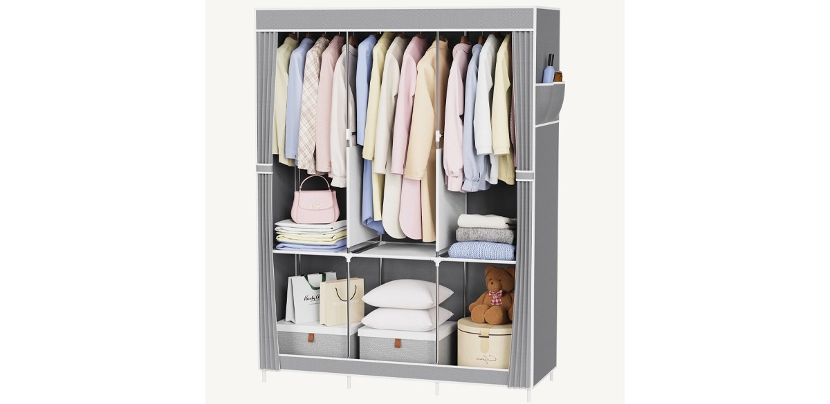 Riousery Portable Closet Wardrobe with Cover